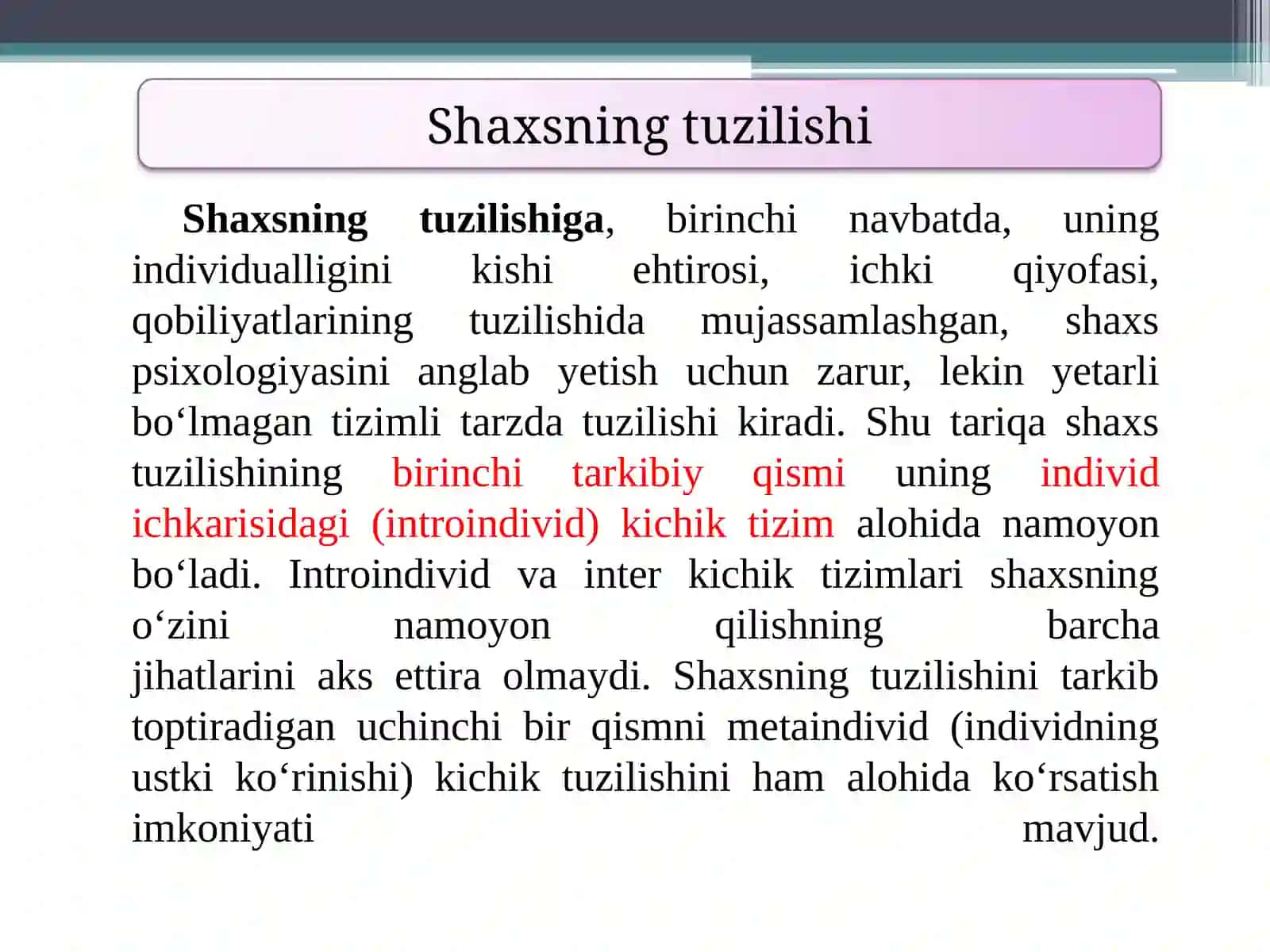 Shaxs va uning faoliyati 2