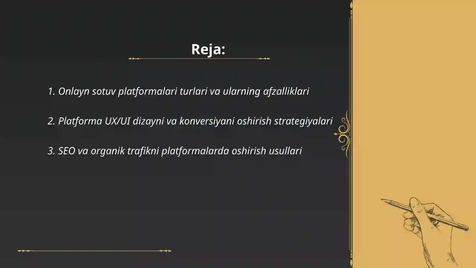 Onlayn sotuv platformalari va ularning marketing strategiyasi 2
