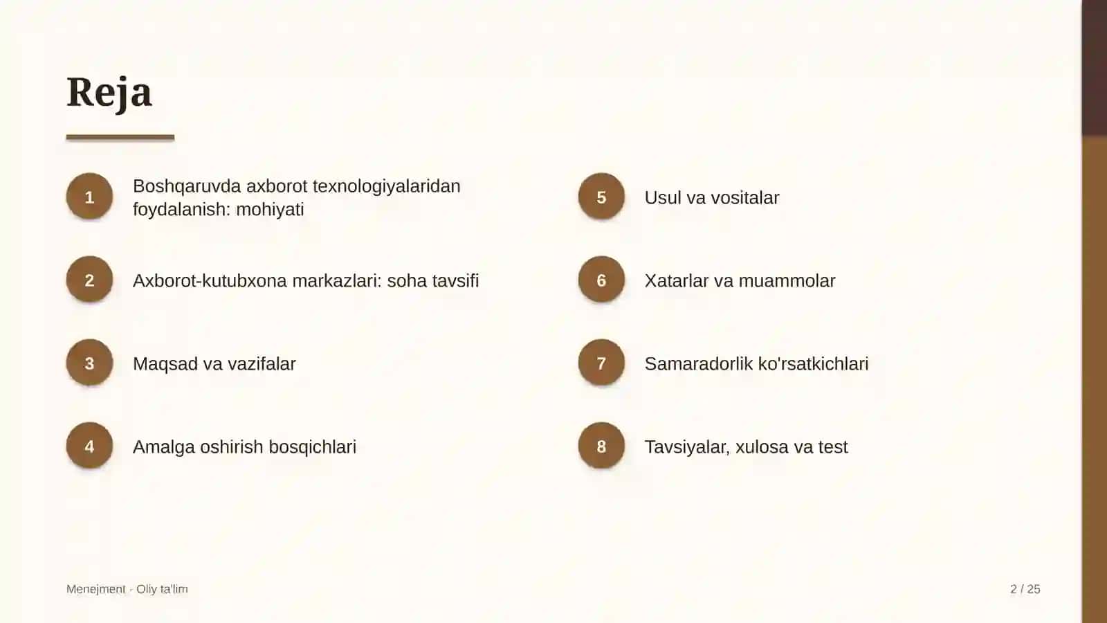 Menejment · Oliy ta'lim 2