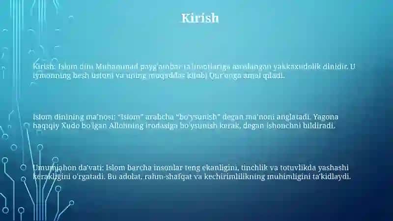 Islom Dini 2