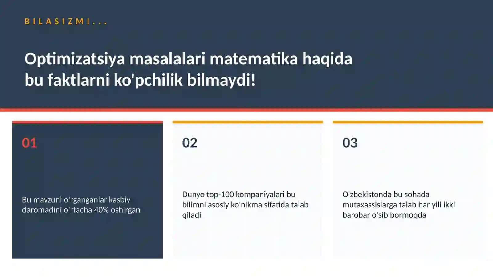 Optimizatsiya masalalari matematika 2