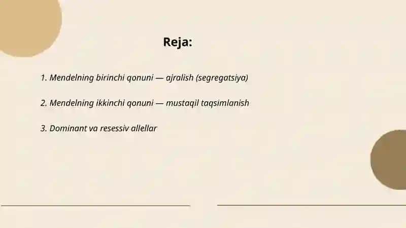 Mendel qonunlari va allel genlar 2