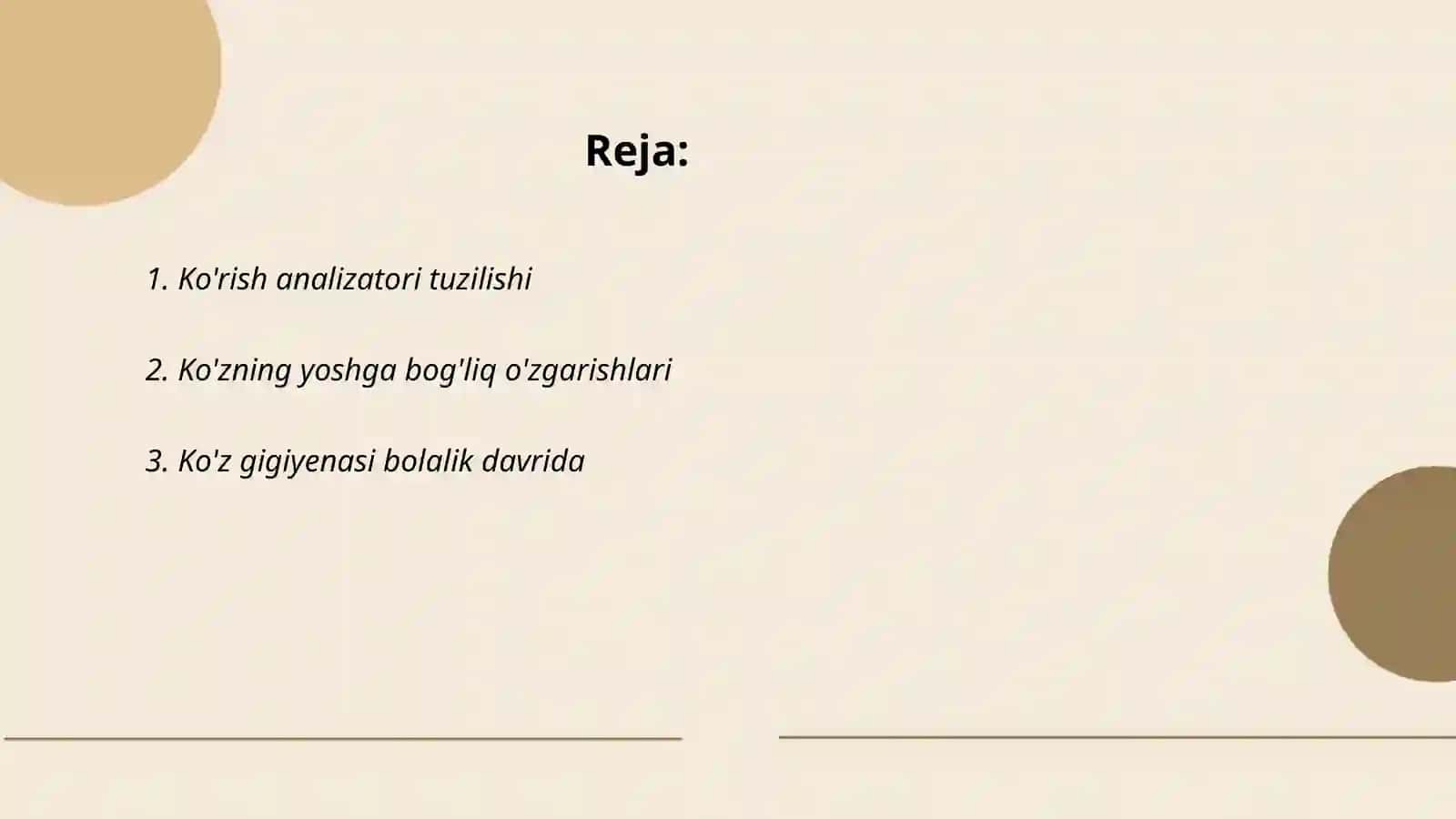 Ko'rish analizatorlari 2