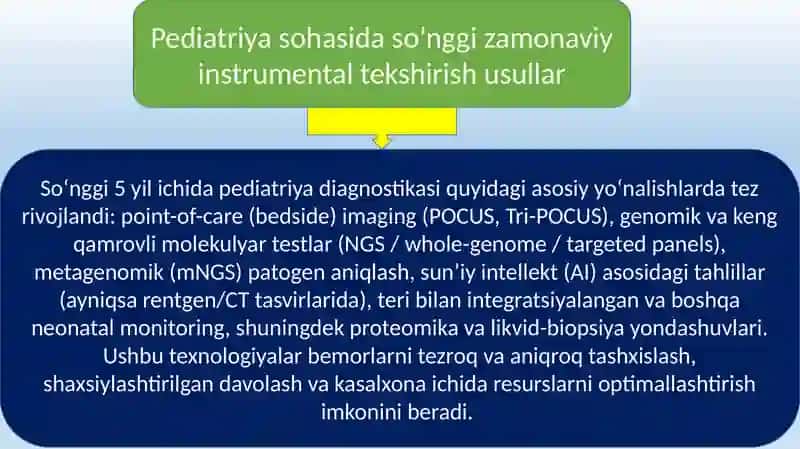 Pediatriyada  zamonaviy instrumental tekshirish usullari 2