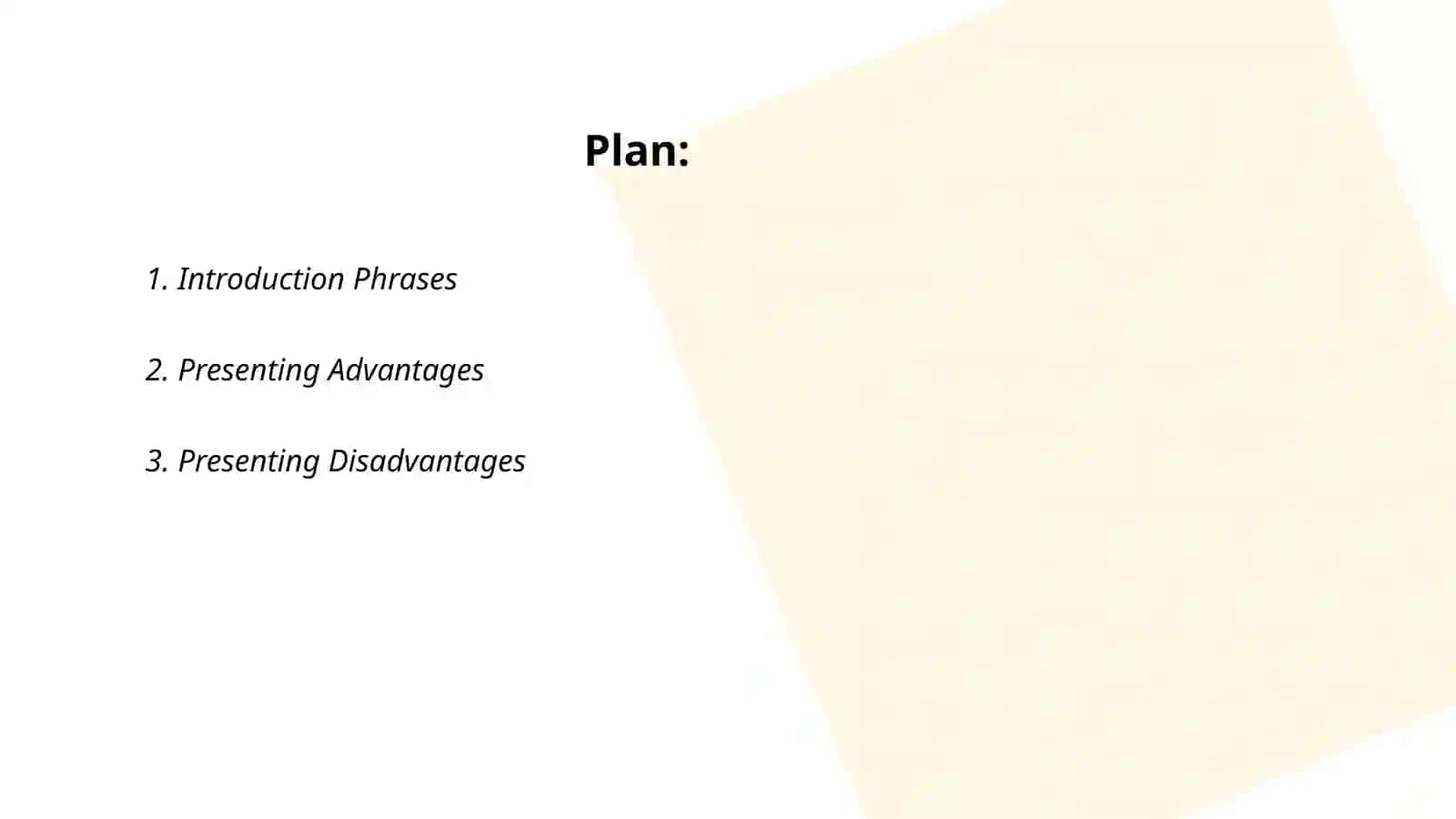 Advantage and Disadvantage Essays Structure 2