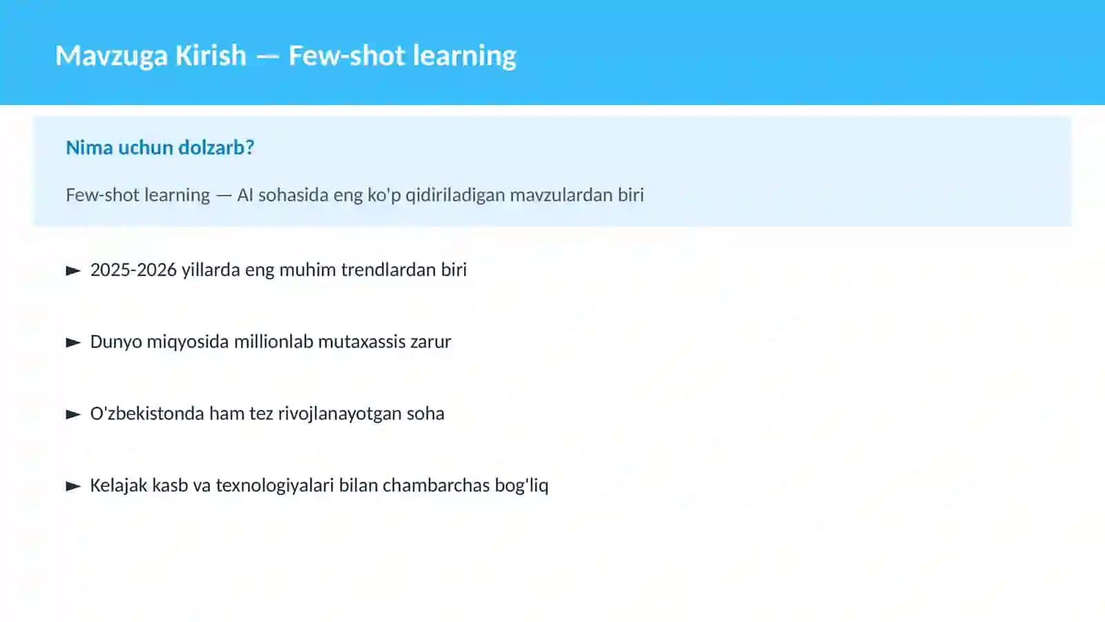 Few-shot learning 2