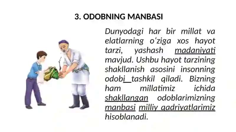Taomlanish odoblari 2