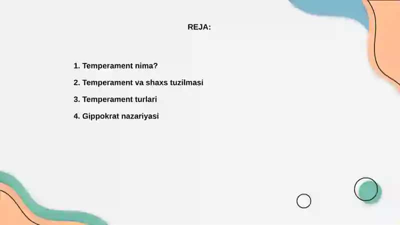 Temperament - shaxs tuzulmasi sifatida 2