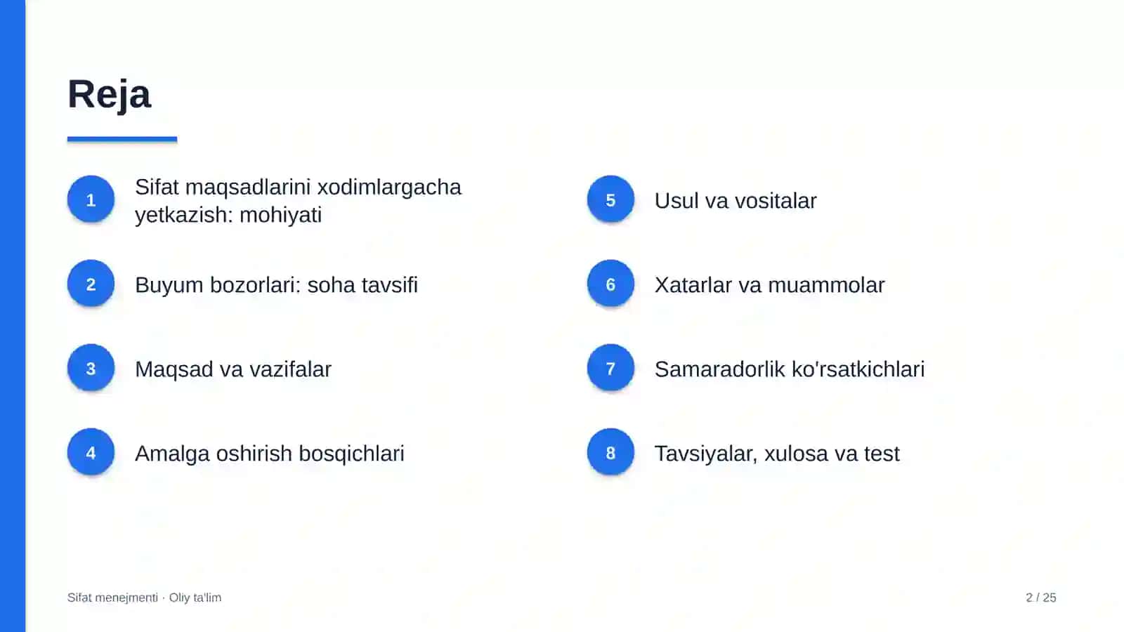 Buyum bozorlarida sifat maqsadlarini xodimlargacha yetkazish 2