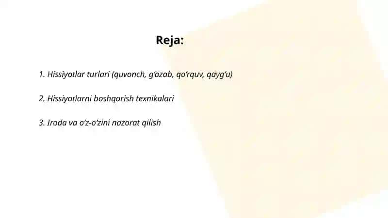 Hissiyot va iroda 2