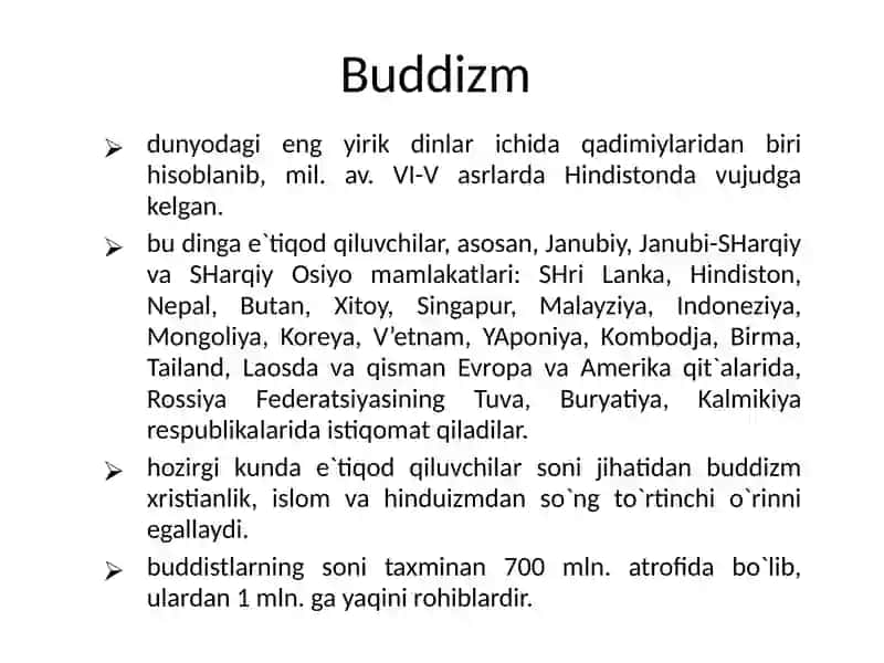 Buddaviylik Dini Tarixi va Asosiyg‘oyalari 2
