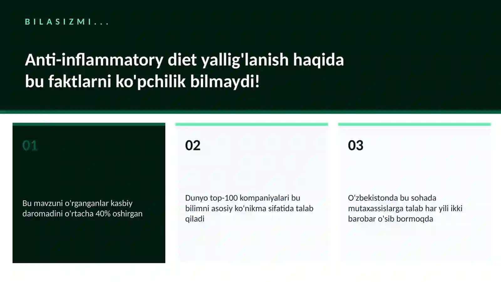 Anti-inflammatory diet yallig'lanish 2