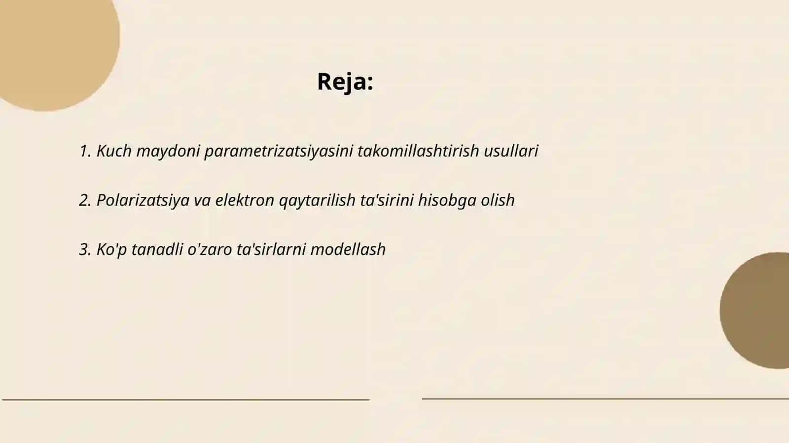 Kuch maydoni parametrizatsiyasini takomillashtirish usullari 2