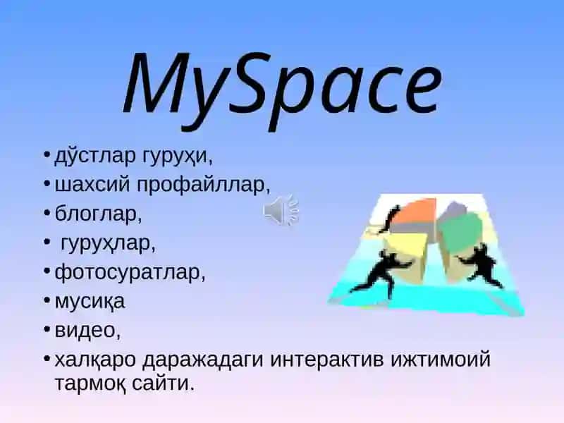 Ijtimoiy tarmoqlar. Myspace 2