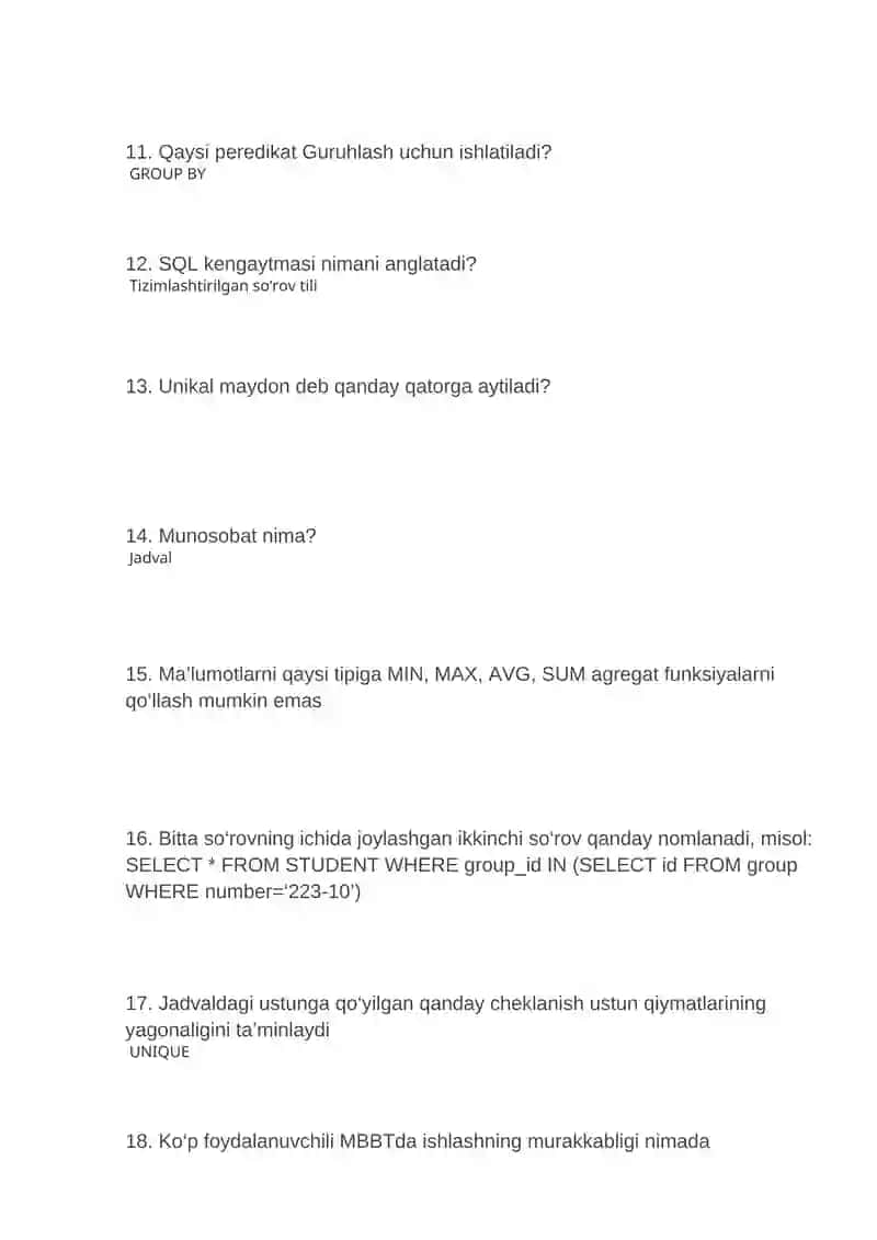 SQL asoslari 2
