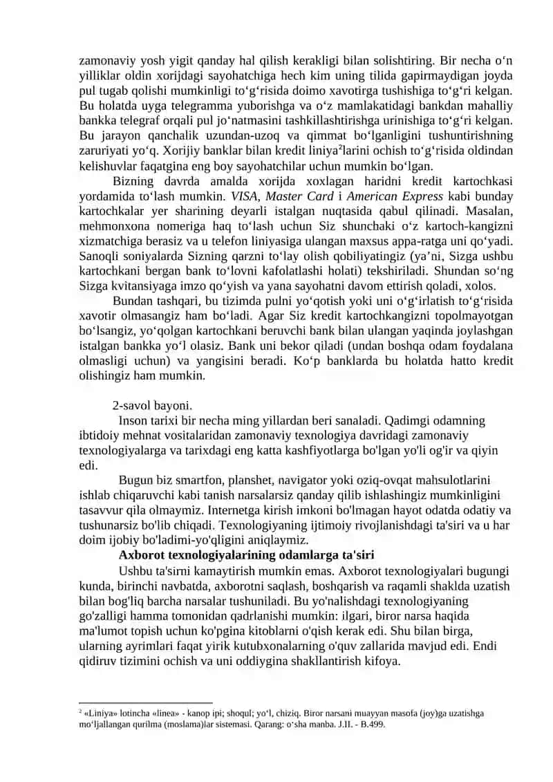 Moliyaviy innovatsiyalar va texnologiyalarning rivojlanishi 2