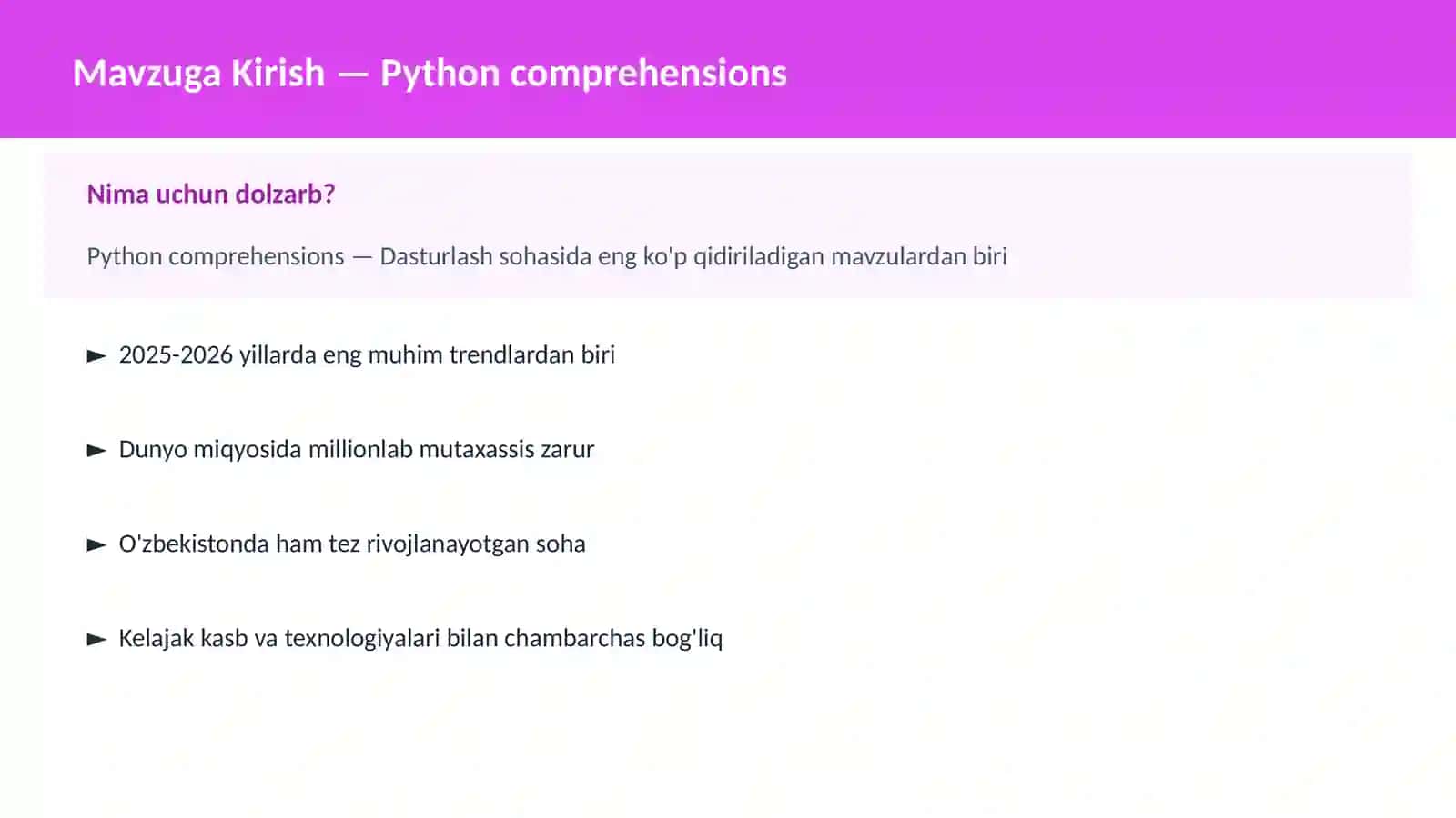 DASTURLASH | PYTHON DASTURLASH 2
