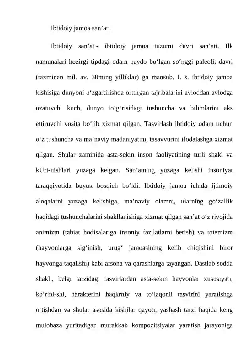 Ibtidoiy jamoa san’ati 2