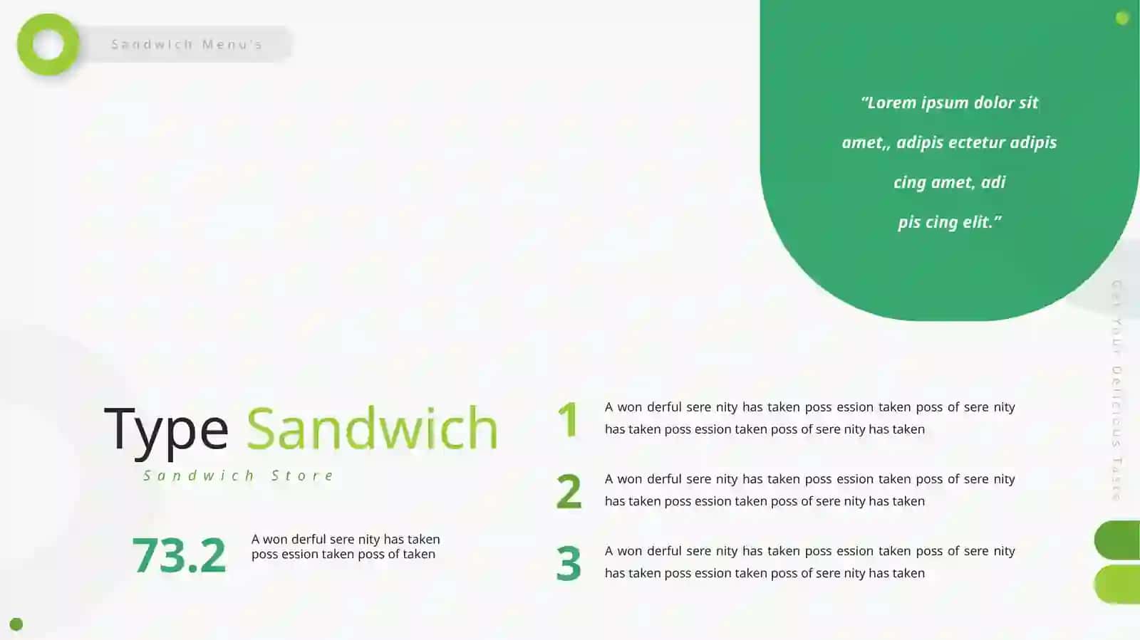Sandwich Menu’s 2