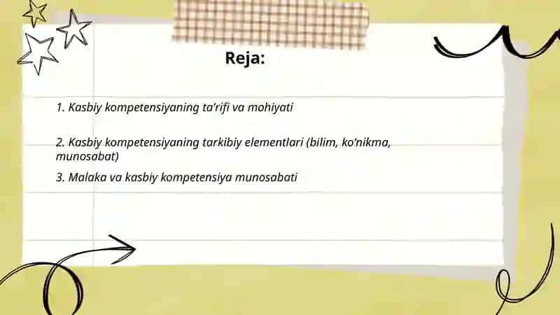 Kasbiy kompetensiya 2
