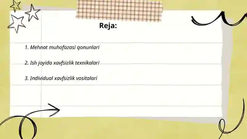 Mehnatni muhofaza qilish va texnika xavfsizligi 2