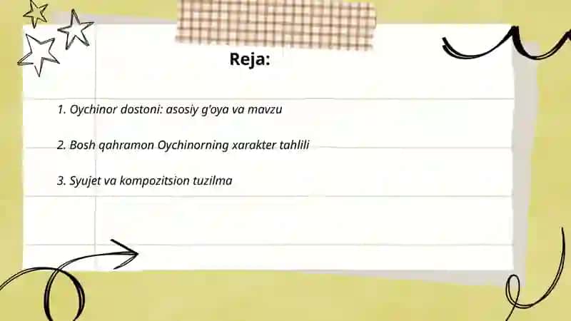 Oychinor dostoni tahlili 2