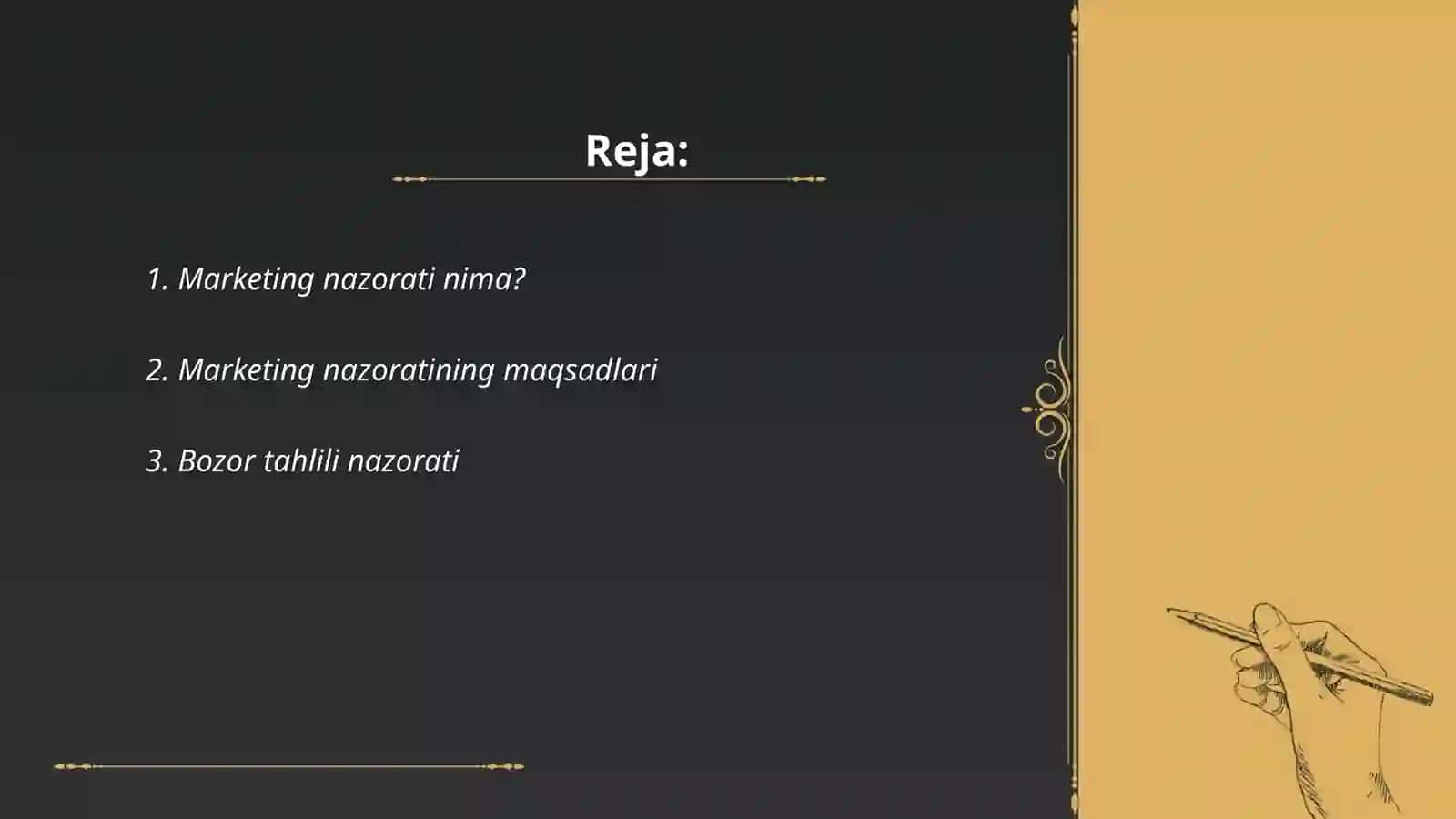 Marketing nazorati va uning turlari 2