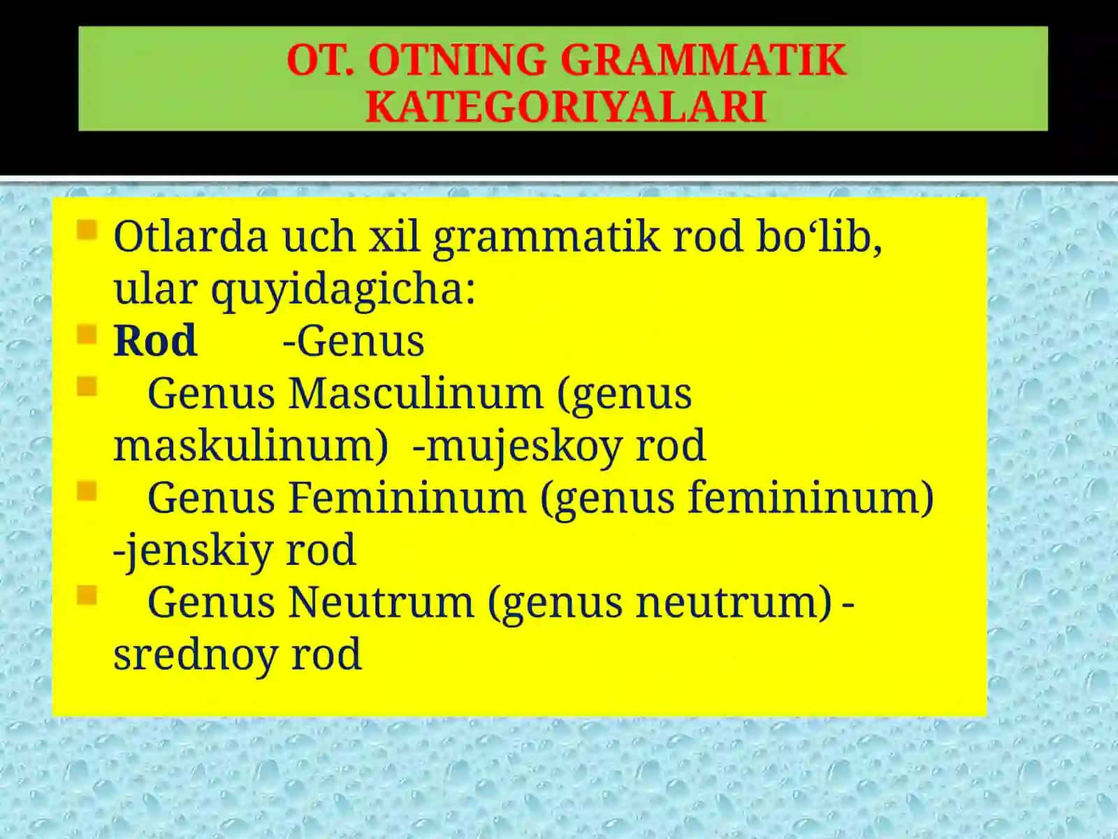 OTNING GRAMMATIK KATEGORIYALARI 2