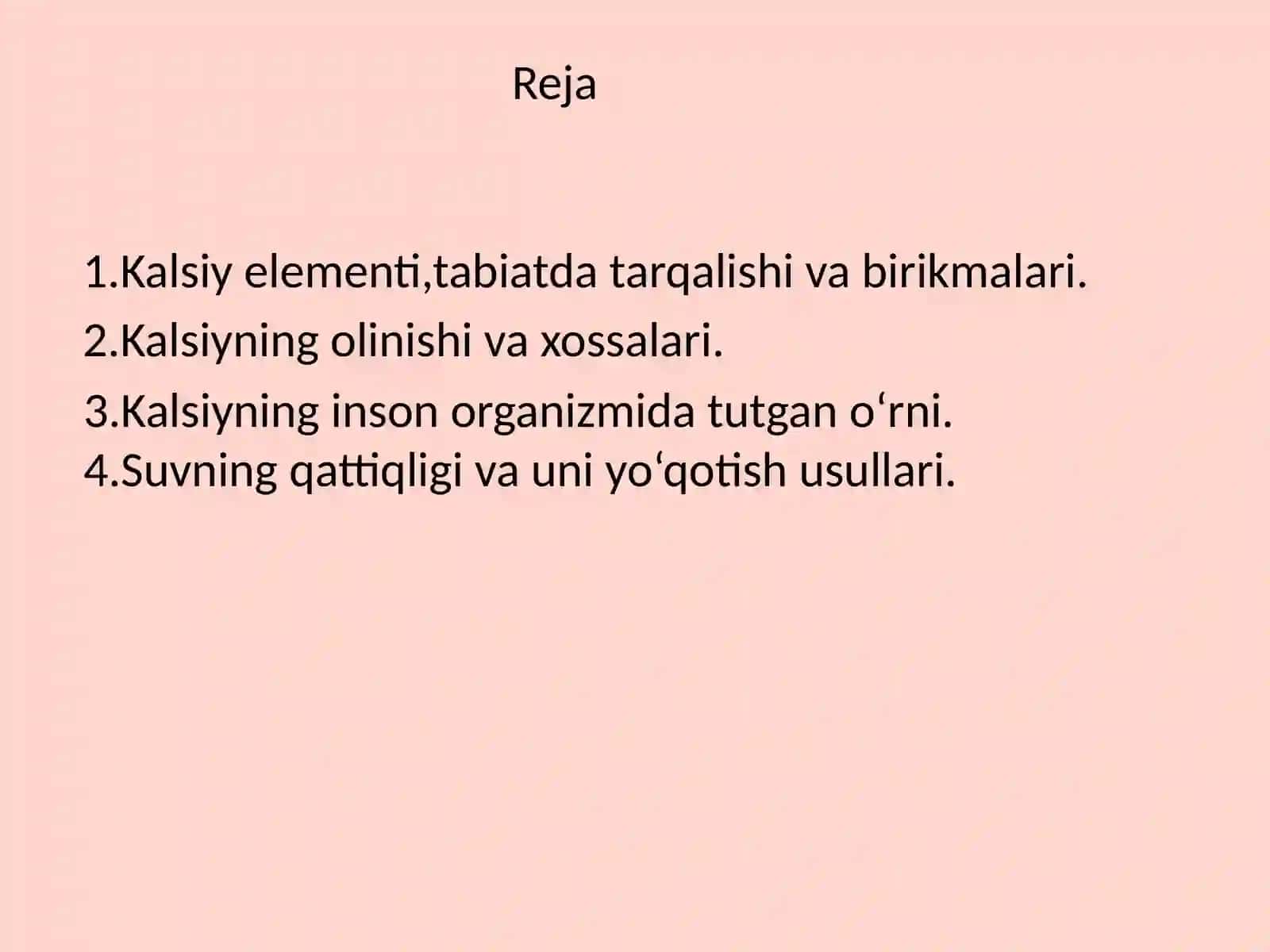 Kalsiyning xossalari 2
