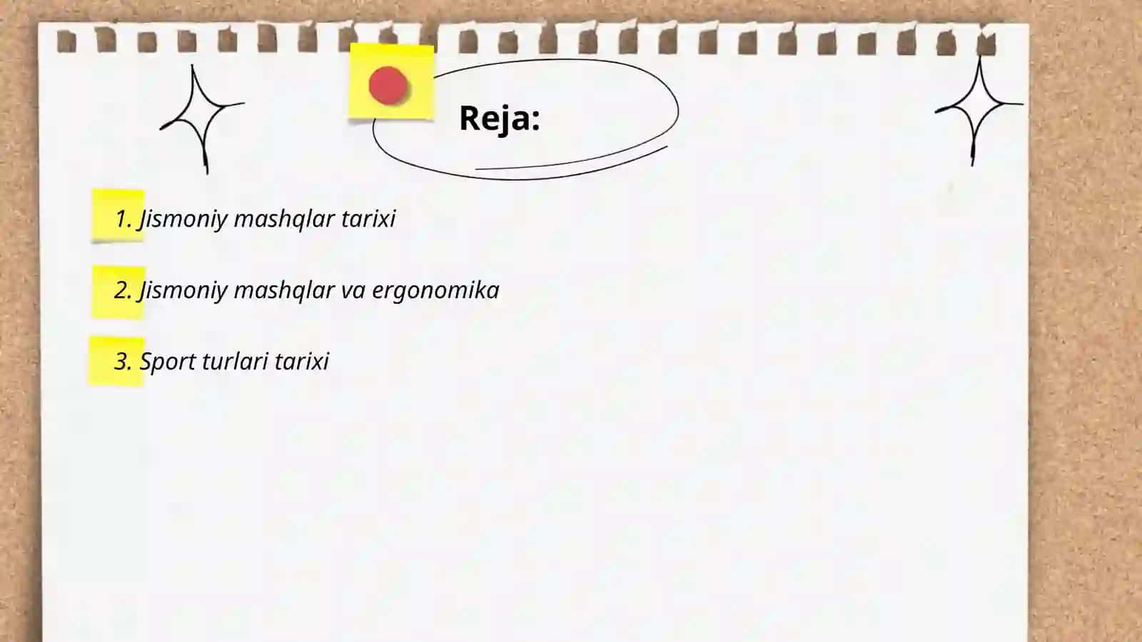 Jismoniy mashqlar tarixi 2