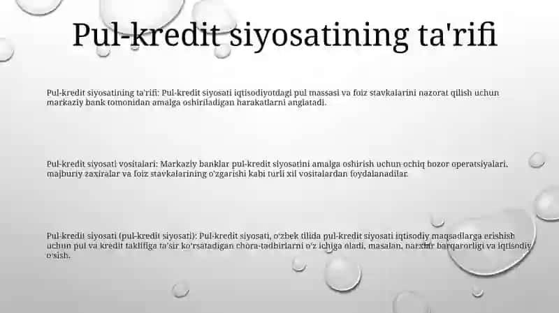 Pul-Kredit Siyosati 2