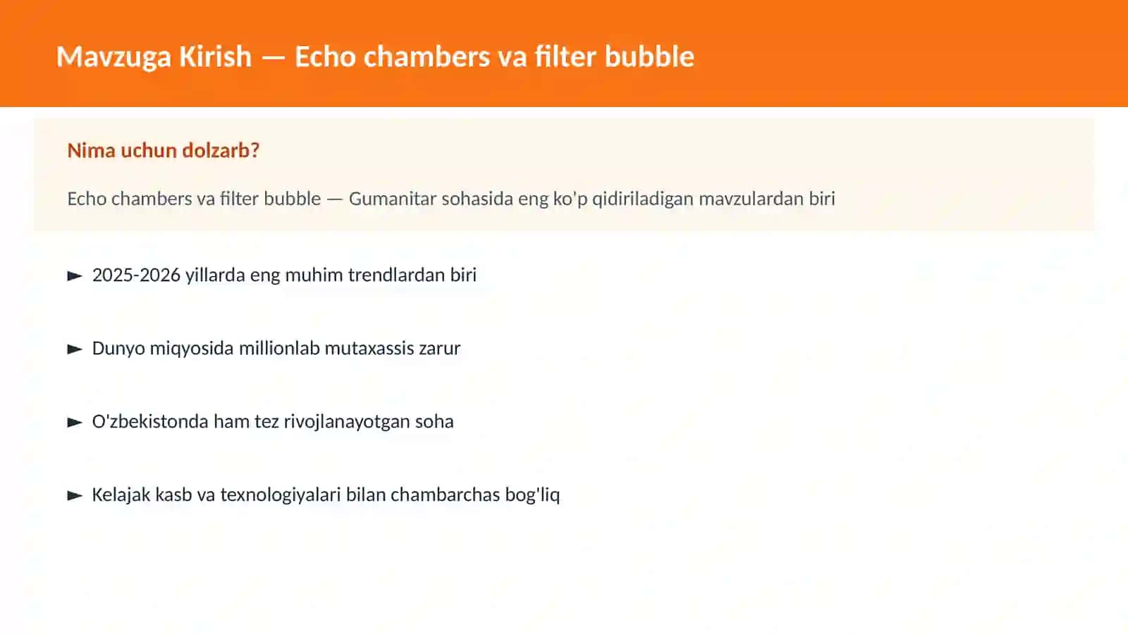 Echo chambers va filter bubble 2