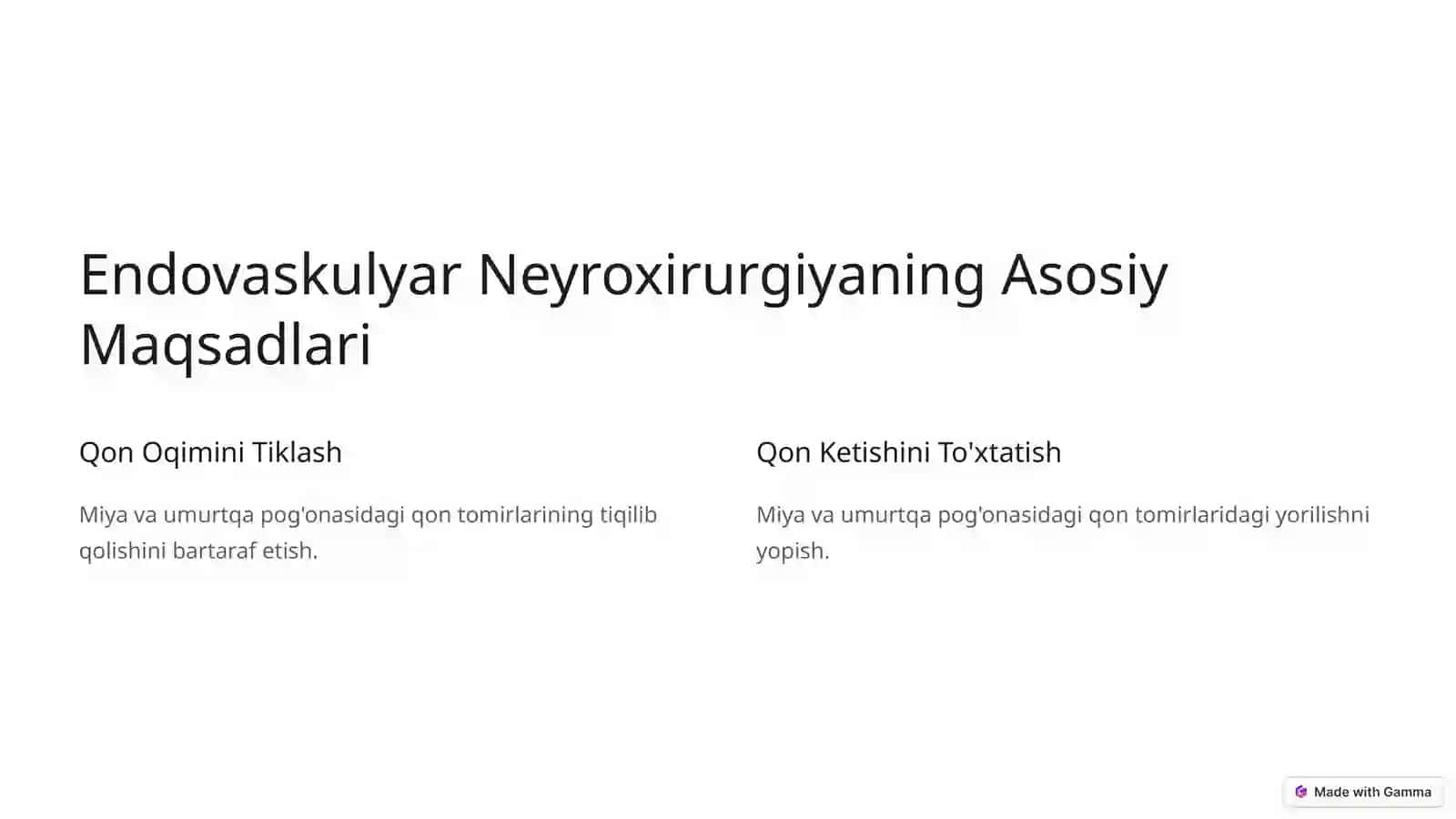 Endovaskulyar Neyroxirurgiya 2