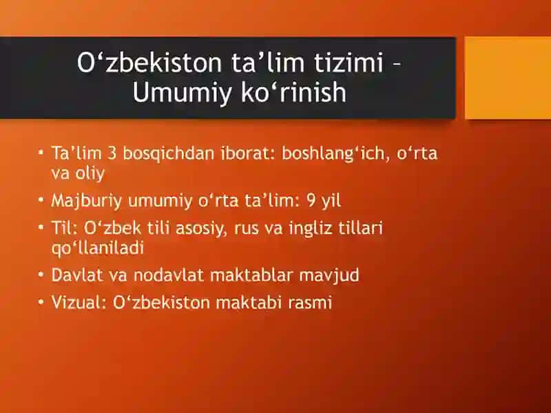 O‘ZBEKISTON VA SINGAPUR TA’LIM TIZIMI 2
