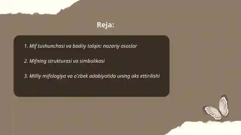 Mif va uning badiiy talqinlari 2