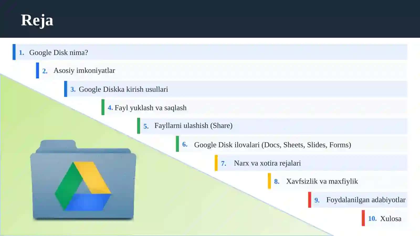 Google Disk bilan ishlash 2