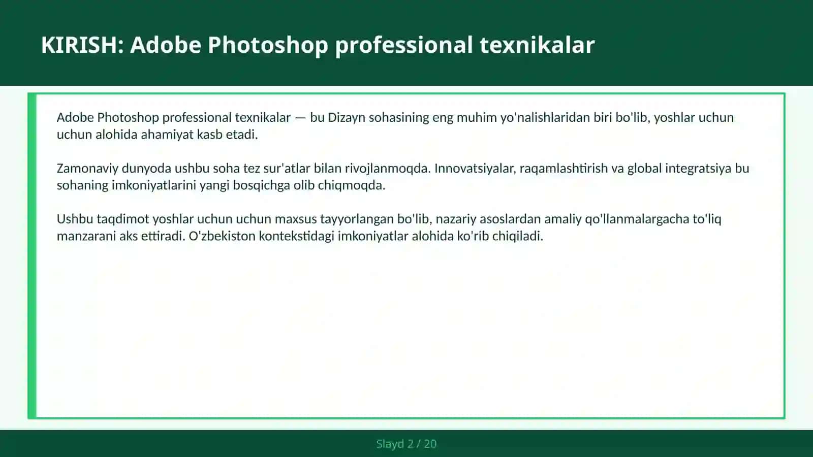 ADOBE PHOTOSHOP PROFESSIONAL TEXNIKALAR 2