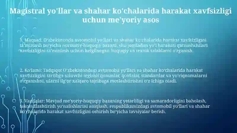 Avtomobil Yo‘llari Va Shahar Ko‘Chalarining Ko‘Tarilish Tushish Bo‘Yicha Harakat Xavfsizligi Qo‘Yilgan Me’Yoriy Talablarni O‘Rganish 2