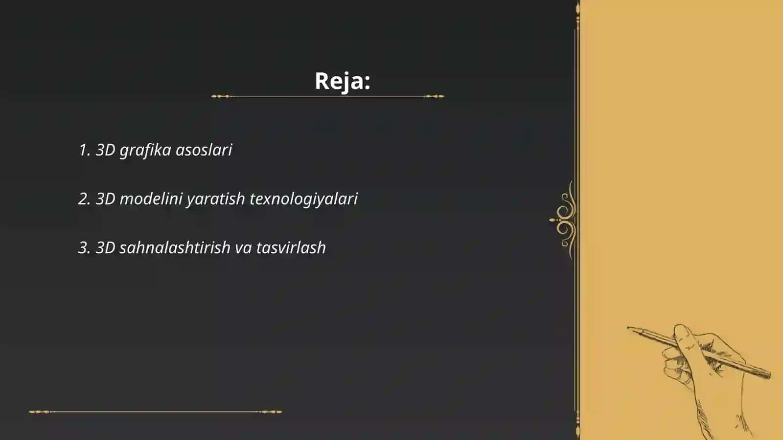 3D grafika imkoniyatlari 2