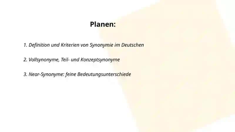 Synonyme im Deutschen 2