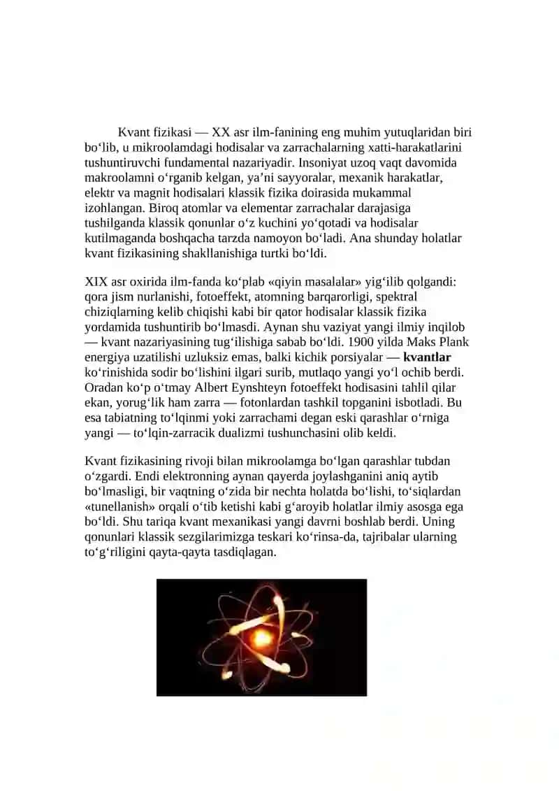 Kvant fizikasi 2