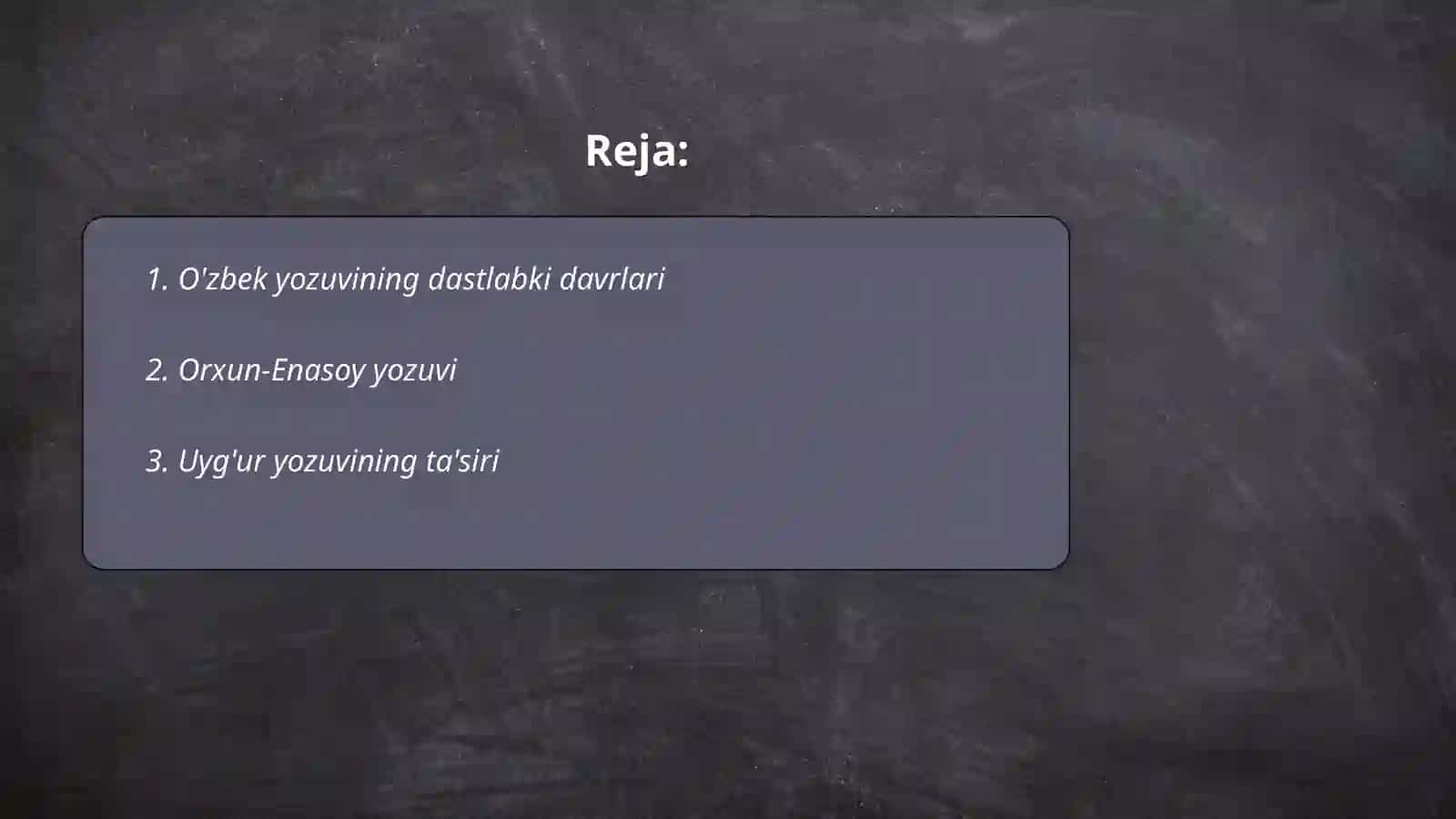 Grafika: O'zbek yozuvi tarixi 2