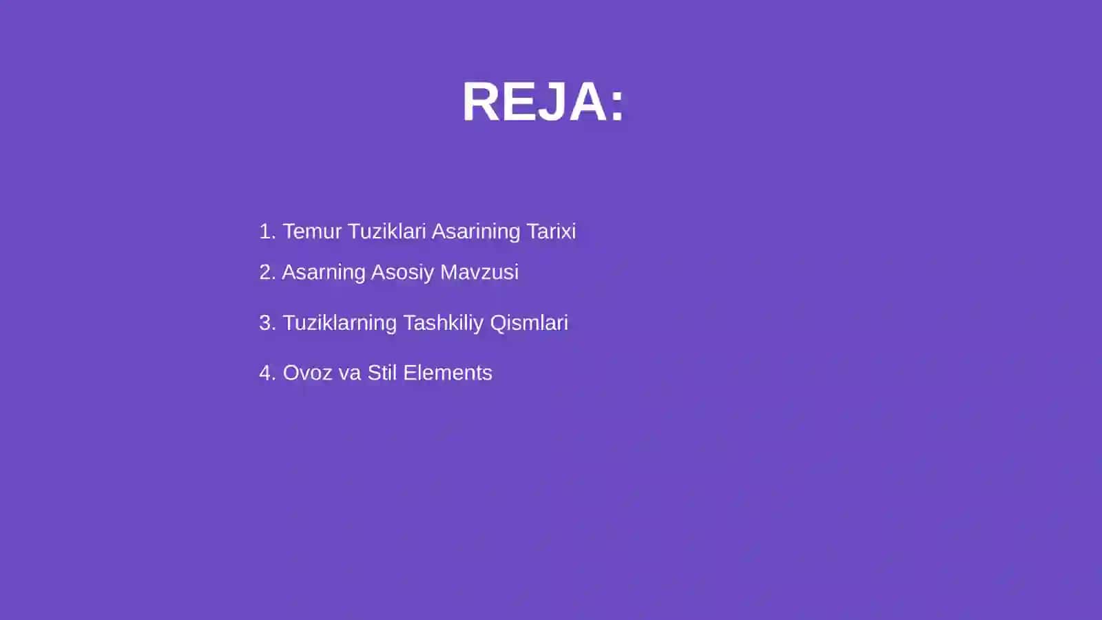 Temur tuziklari asari 2