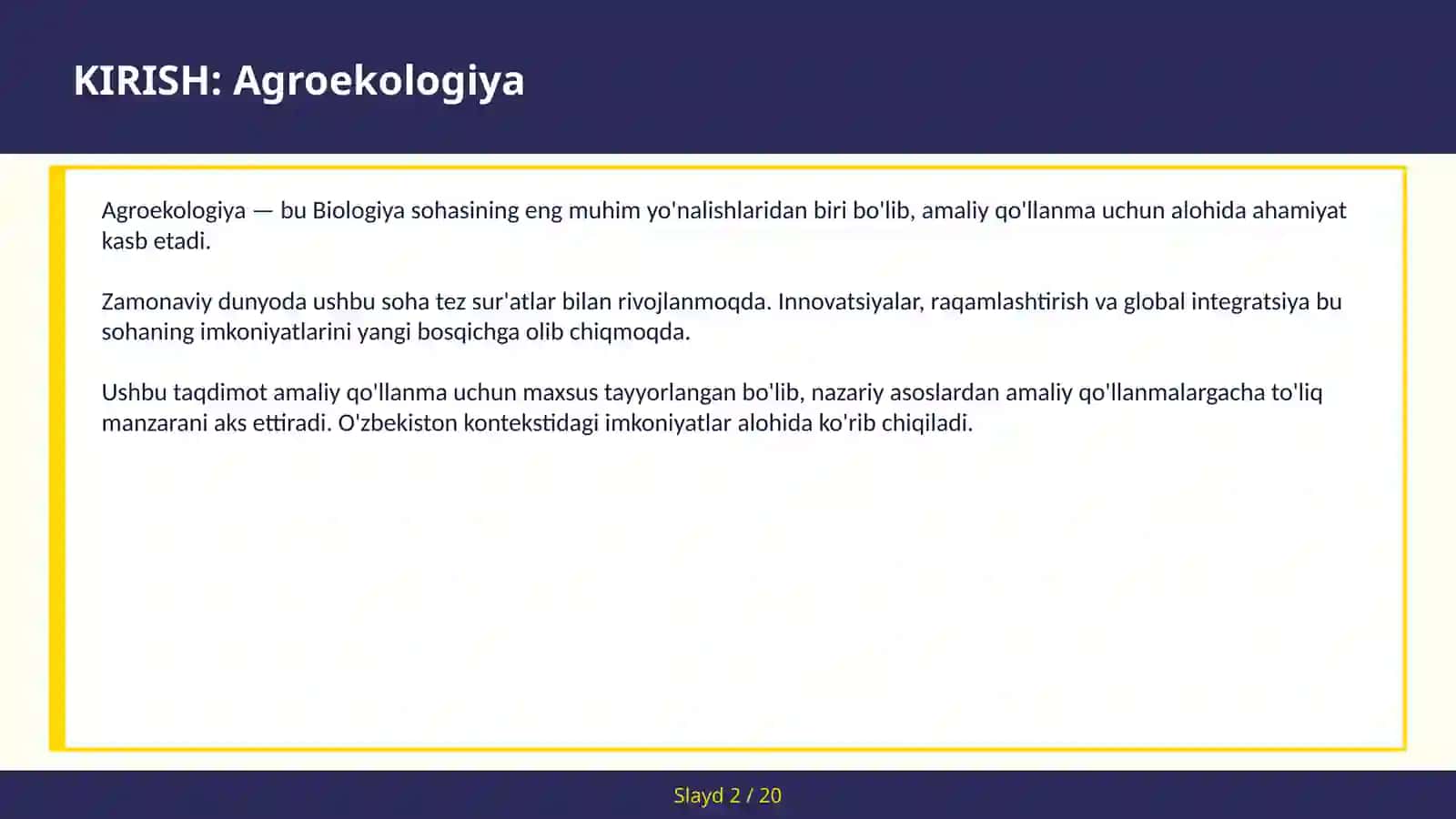 AGROEKOLOGIYA 2