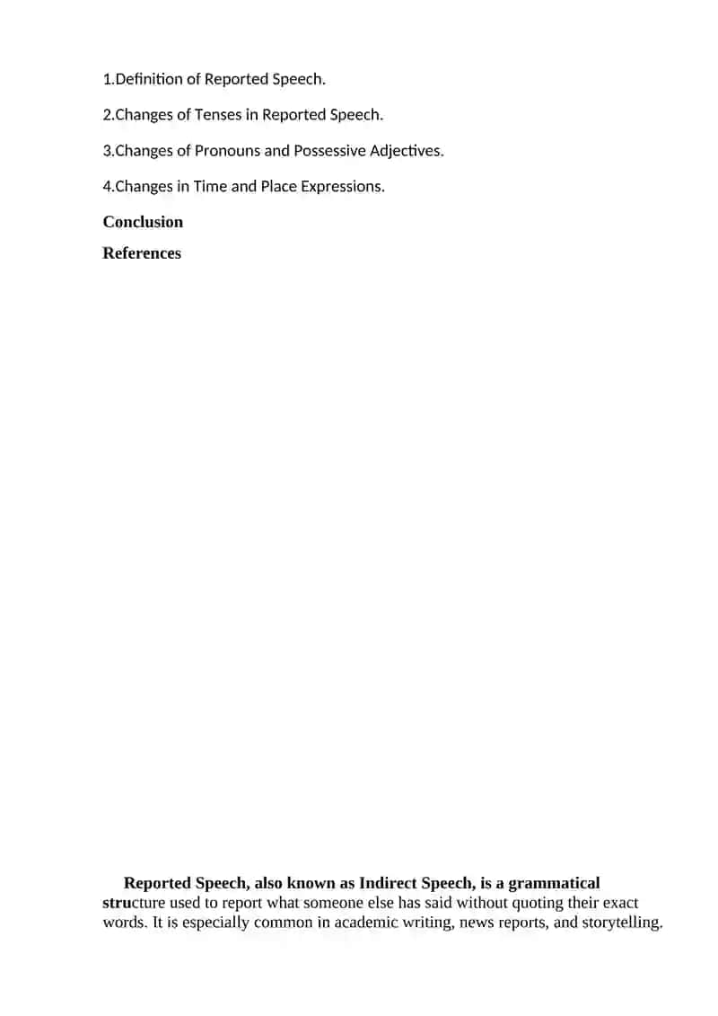 Reported Speech 2