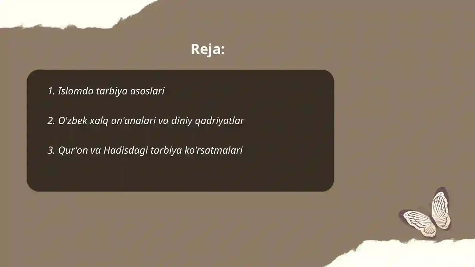Islom dini va o'zbekona tarbiya 2