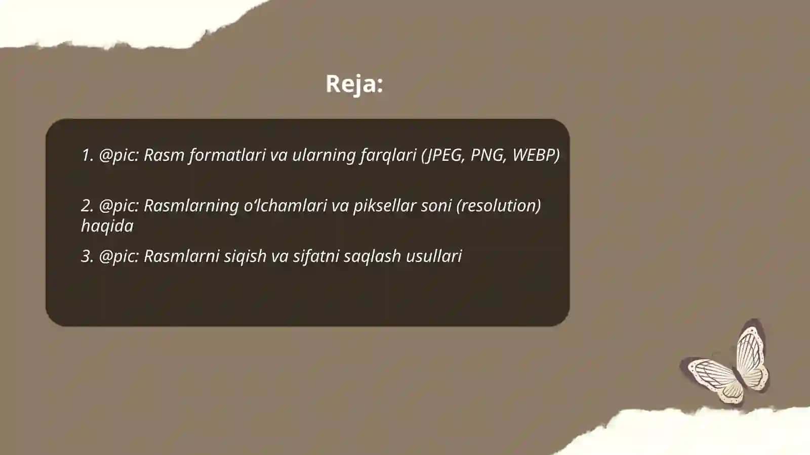 Rasmlarning formatlari va ularning farqlari 2