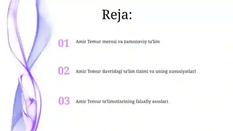 Amir Temur ta'limotlari 2