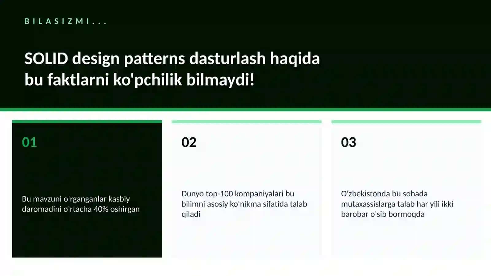 SOLID design patterns dasturlash 2
