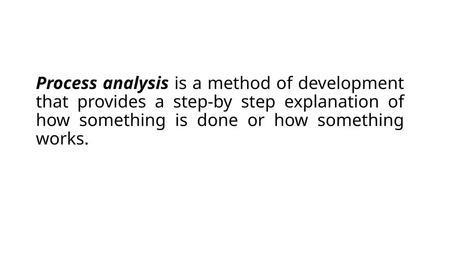 Process Analysis 2